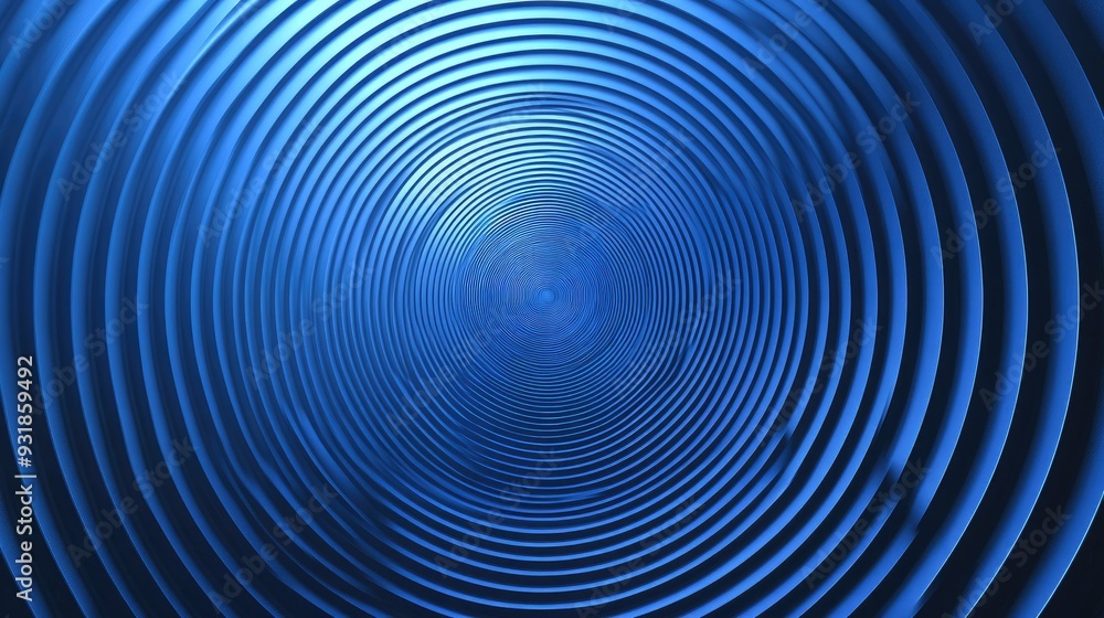 Aufkleber blue background with concentric circles in varying shades, creating a hypnotic effect