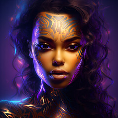 Obraz premium portrait of a woman with a mask