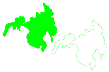 Mindanao island (Southeast Asia, Republic of the Philippines) map vector illustration, scribble sketch Mindanao map