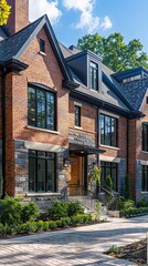 Fototapeta premium Beautiful new townhouses