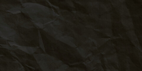 Vector Dark black crumpled old paper background. black cracked texture. Torn crumpled black paper background. Abstract black fabric cloth wave or wavy folds texture material. craft wrinkly paper .