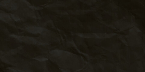 Vector Dark black crumpled old paper background. black cracked texture. Torn crumpled black paper background. Abstract black fabric cloth wave or wavy folds texture material. craft wrinkly paper .