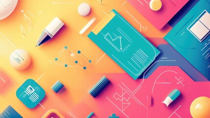 A visual guide to innovative learning techniques, featuring engaging graphics on a dynamic colorful background