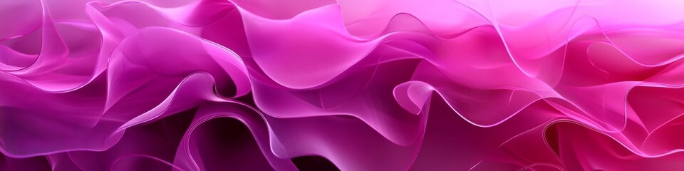 Fototapeta premium Elegant 3D Abstract: Curved Pink-Violet Translucent Ruffles, Layers, and Folds. Modern Artistic UI Design for Web Posters and 4K Wallpapers. AI-Generated Creative Pattern for Fashion Marketing and Sty