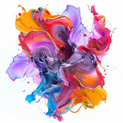 Fototapeta premium abstract colorful painting art splash vibrant modern creative texture design artistic bright fluid dynamic motion acrylic expression visual contemporary 