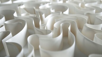 Fototapeta premium paper maze with rounded edges