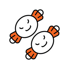 candies color line icon with white background vector stock illustration