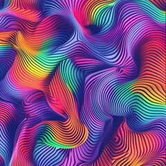 Fototapeta premium abstract colorful waves texture pattern design vibrant rainbow psychedelic fluid art background gradient 3d light bright swirl modern decor dynamic digital 