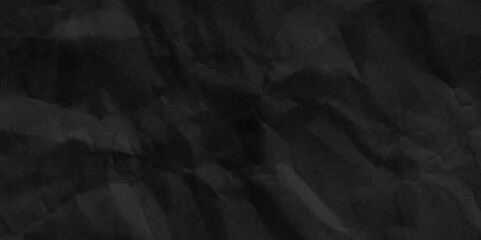 Vector Dark black crumpled old paper background. black cracked texture. Torn crumpled black paper background. Abstract black fabric cloth wave or wavy folds texture material. craft wrinkly paper .