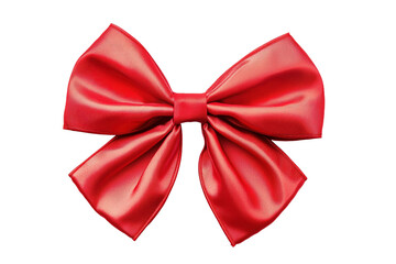 Naklejka premium Eine rote Schleife, transparenter Hintergrund 