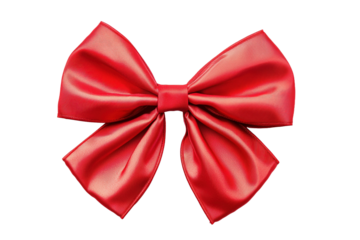 Eine rote Schleife, transparenter Hintergrund 