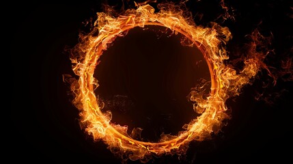 Fototapeta premium Fire ring isolated