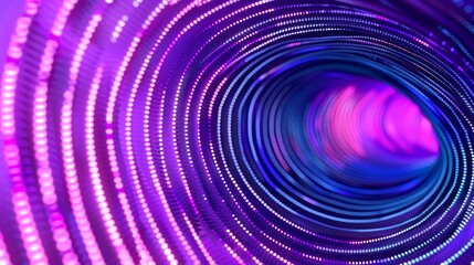 Fototapeta premium spiral with geometric shapes of pink and violet neon lines