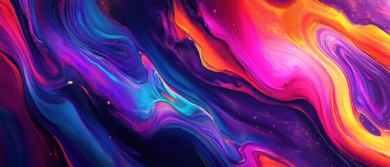 Abstract blue and pink waves flow softly on a digital background, creating a textured silk pattern for design