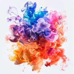 Obraz premium abstract colors explosion splash paint vivid vibrant smoke cloud art colorful gradient swirling artistic fluid bright dynamic motion burst creative imaginative background texture desig