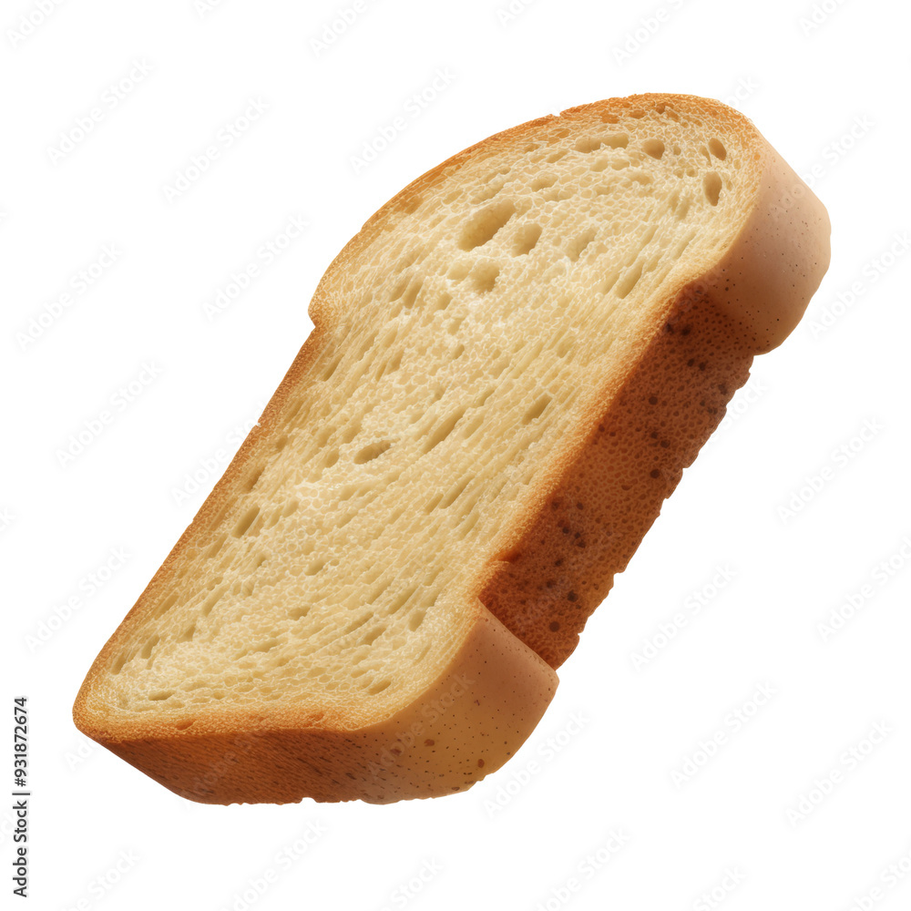 Poster slice of bread isolated on transparent background cutout