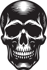 Skull in vintage stule vactor file download.