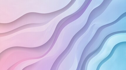 Obraz premium A soft and calming abstract background with flowing waves in pastel colors, creating serene and harmonious atmosphere. 