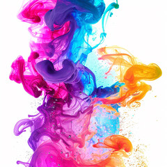 abstract colors ink splash vibrant purple pink blue orange fluid art paint motion swirl bright creativity texture design gradient modern colorful background 