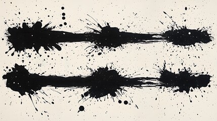 Naklejka premium Black Ink Splatter Texture: A background texture of black ink splatter, offering a gritty and artistic design element.