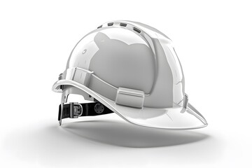 Fototapeta premium Sleek White Hard Hat for Safety and Protection in Construction