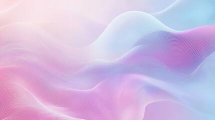 Obraz premium A soft and calming abstract background with flowing waves in pastel colors, evoking sense of tranquility and serenity. 