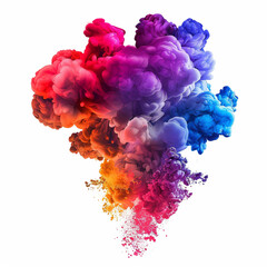 Fototapeta premium color smoke vibrant abstract cloud art rainbow explosion ink creative colorful bright design paint pattern texture fluid dynamic artistic hues modern art 