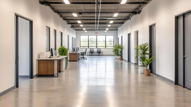 Office rental in a renovated warehouse, office rental location, industrial chic space in a trendy area