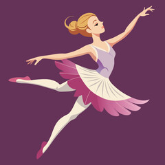 beautiful ballerina vector illustration