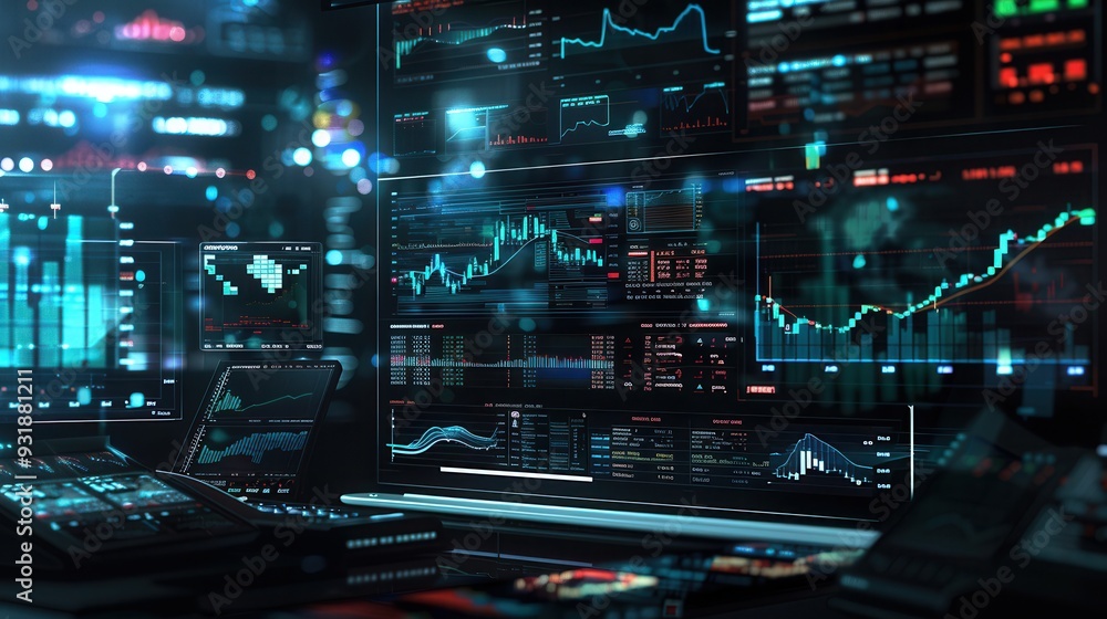 Aufkleber a digital platform showcases live data of cryptocurrency market values, featuring multiple coins and