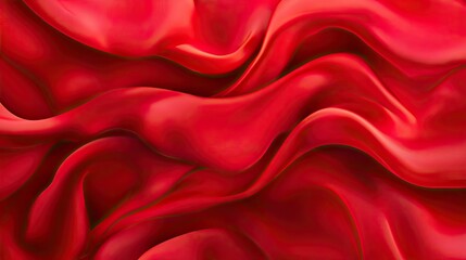 Obraz premium Abstract red fabric with soft folds.