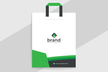 Clean minimal shopping bag template