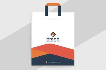 Clean corporate shopping bag template