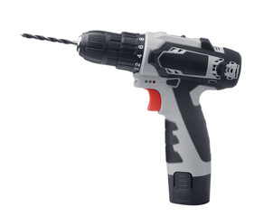 Side view of power cordless drill