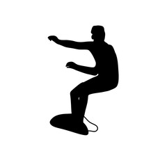 silhouette of a person jumping