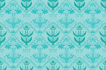 Beautiful Hand drawn seamless patterns leaves for fabric, textiles, clothing, wrapping paper, cover, rug, home decor, abstract backgrounds. Beautiful pattern and colourful in vector file.
