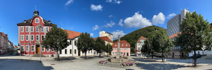 Panorama Marktplatz in Suhl / Thüringen