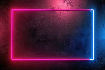 Obraz premium Neon Frame Against Dark Background