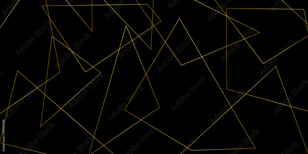Poster black and gold vector futuristic tech glow and shinning line simple modern abstract background. mode