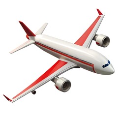 an airplane on a white background