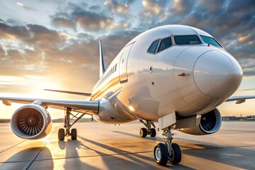 airplane on a white background close-up