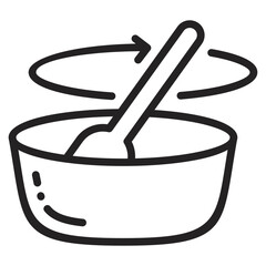 Mixing Bowl  Icon Element For Design