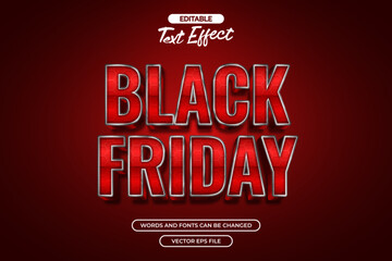 Black friday editable text effect 