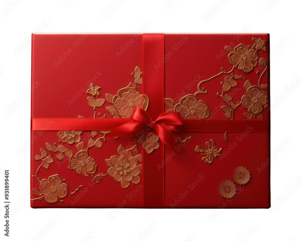 Canvas Prints png chinese new year style of gift box red chinese new year celebration.