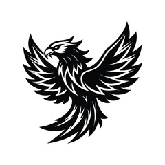 eagle vector art silhouette logo design template 