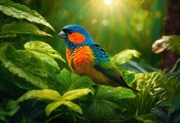 whimsical creature illustrations surrounded vibrant nature scenes colorful flora playful fauna, drawing, art, landscape, fantasy, animal, imaginative