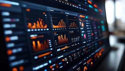 Naklejka premium Advanced Document Analytics Dashboard for Comprehensive Data Insights