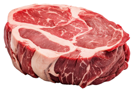 PNG Fresh raw Chuck Eye Roast Chuck Cut steak meat beef.
