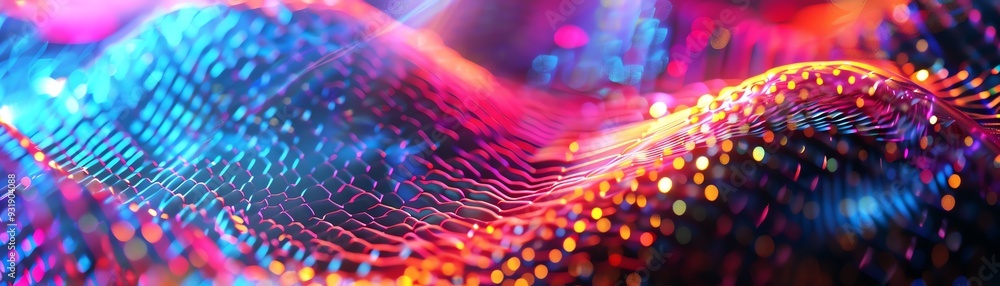 Poster abstract background with vibrant colors and a shimmering texture.
