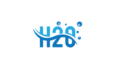 H2o logo, H20 Water Bubble Abstract Logo water wave logo vector, aqua logo, 